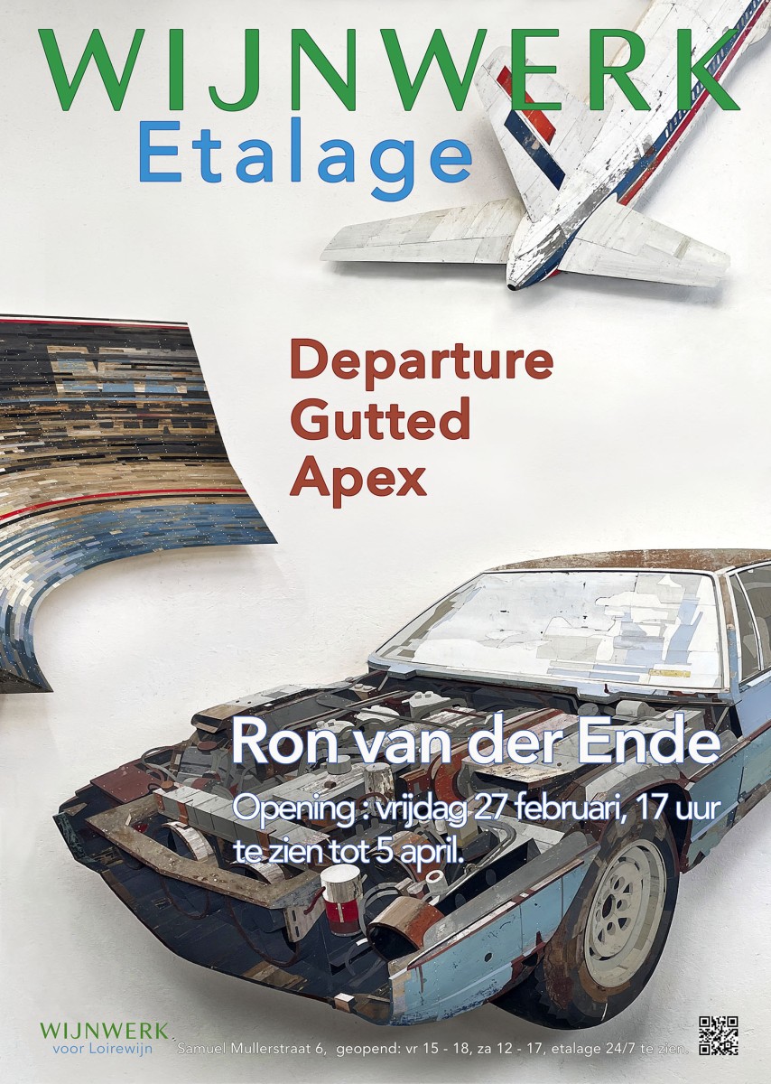 Wijnwerk, etalage, beeldende kunst, beeldhouwer, Ron van der Ende